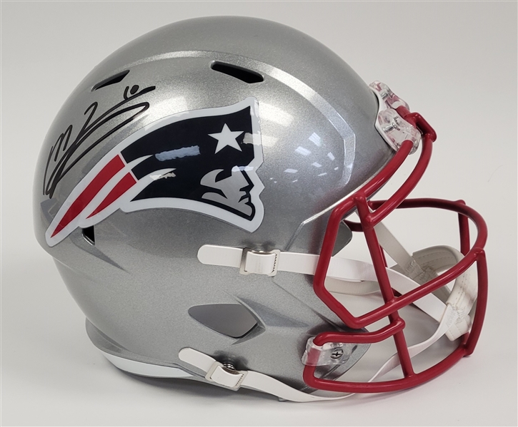 Mac Jones Autographed New England Patriots Full Size Replica Helmet