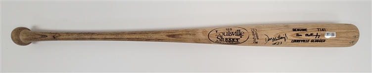 Don Mattingly 1985 New York Yankees Game Used & Autographed Bat Beckett & PSA/DNA GU 8.5 *MVP Season*