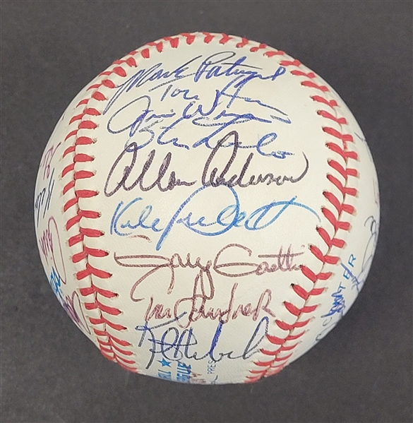 1988 Minnesota Twins Team Signed OAL Baseball w/ Puckett Beckett LOA