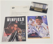 Dave Winfield 3,000th Hit Collection w/ Ticket & Autographed Book