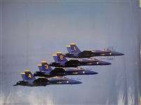 Blue Angels Autographed c. 1988 Poster Signed by 4