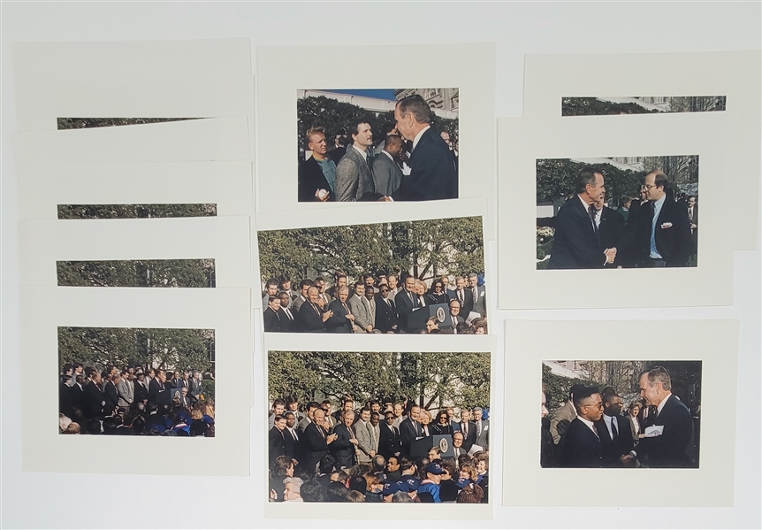 Lot of 12 Minnesota Twins With George H.W. Bush 8x10 Photos