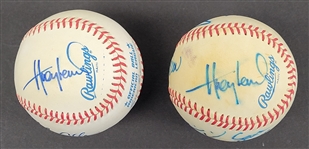 Lot of 2 Huey Lewis and the News Autographed Baseballs w/ Beckett LOA's