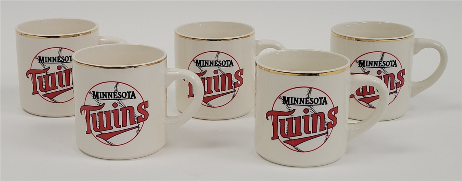 Lot of 5 Minnesota Twins 1987 World Champions Coffee Mugs