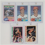 Lot of 5 Vintage Baseball & Basketball Topps Cards