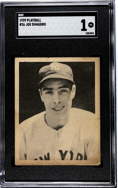 Joe DiMaggio 1939 Play Ball #26 Card SGC 1