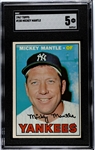 Mickey Mantle 1967 Topps #150 Card SGC 5