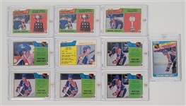 Lot of 10 Wayne Gretzky 1983-84 O-Pee-Chee Cards