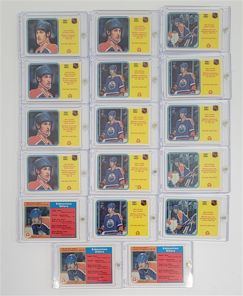 Lot of 17 Wayne Gretzky 1982 O-Pee-Chee Cards