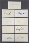 Lot of 9 Golf Legends Autographed Index Cards w/ Arnold Palmer Beckett (1 LOA)