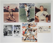 Lot of 6 Baseball Legends Autographed 8x10 Photos & Postcard Beckett