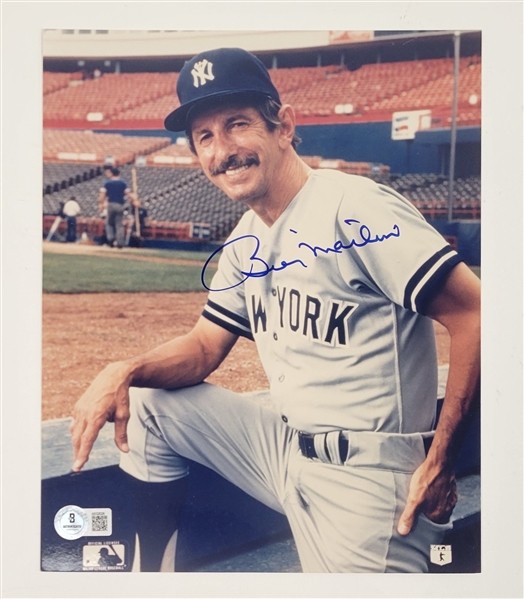 Billy Martin Autographed 8x10 Photo w/ Beckett LOA