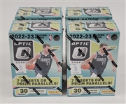 Lot of 4 Factory Sealed 2022-23 Donruss Optic Basketball Blaster Boxes