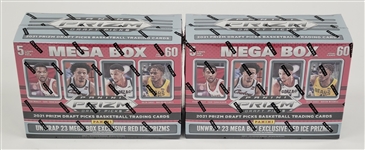 Lot of 2 Factory Sealed 2021 Panini Prizm Red Ice Basketball Mega Boxes