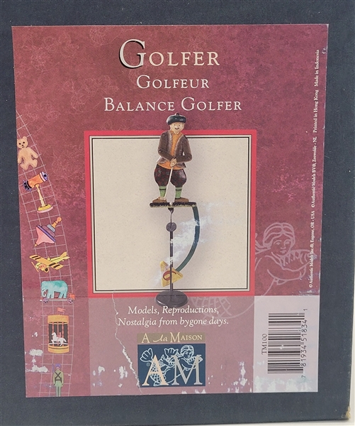 A La Maison Balance Golfer Model Toy Unopened in Original Box