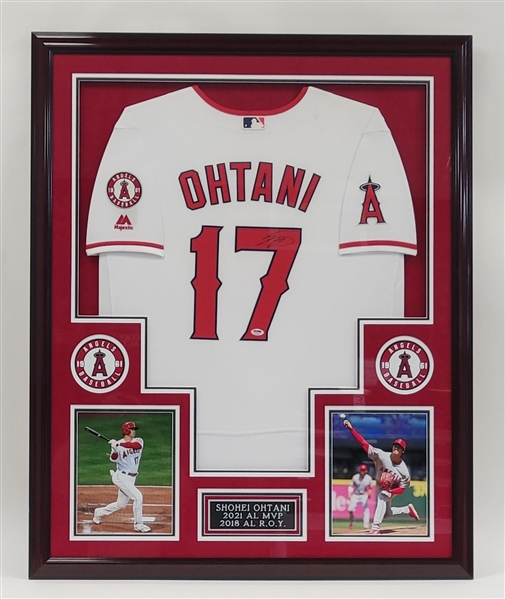 Shohei Ohtani Autographed & Framed Authentic Los Angels Angels Jersey PSA/DNA