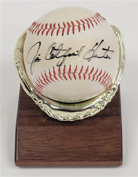 Jim "Catfish" Hunter Autographed Baseball Beckett