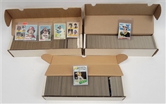 Lot of (3) 1978, 1979, & 1980 Topps Baseball Complete Sets w/Ozzie Smith & Rickey Henderson Rookies