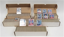 Lot of (5) 1984 & 1985 Topps Baseball Complete Sets w/ Puckett McGwire Clemens & Mattingly Rookies 