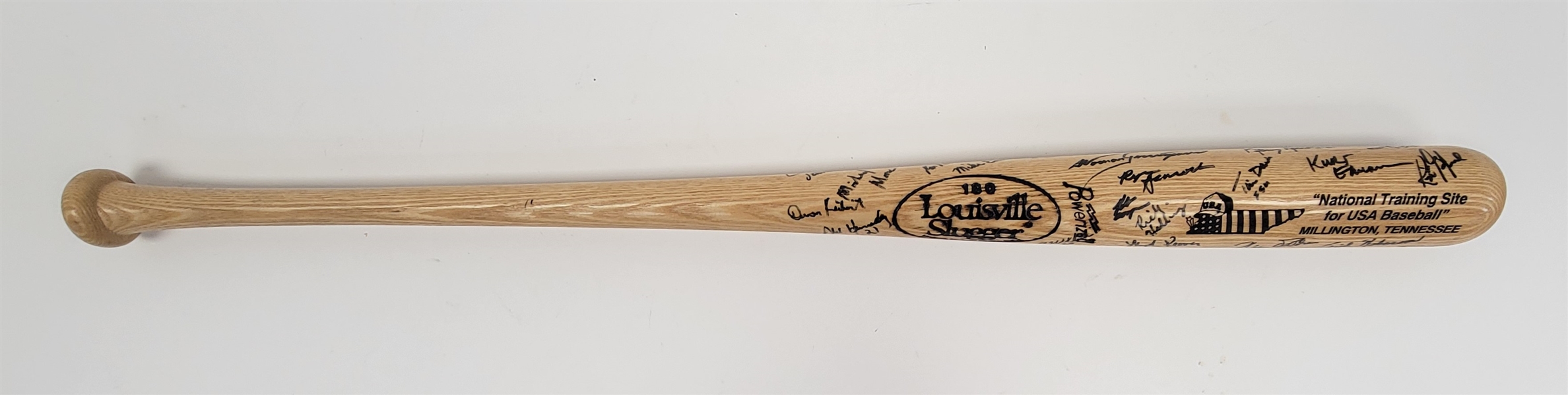 1992 US Olympic Baseball Team Invitees Autographed Lousville Slugger Bat w/ Beckett LOA