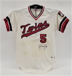 Roy Smalley 1982 Minnesota Twins Game Used & Autographed Jersey