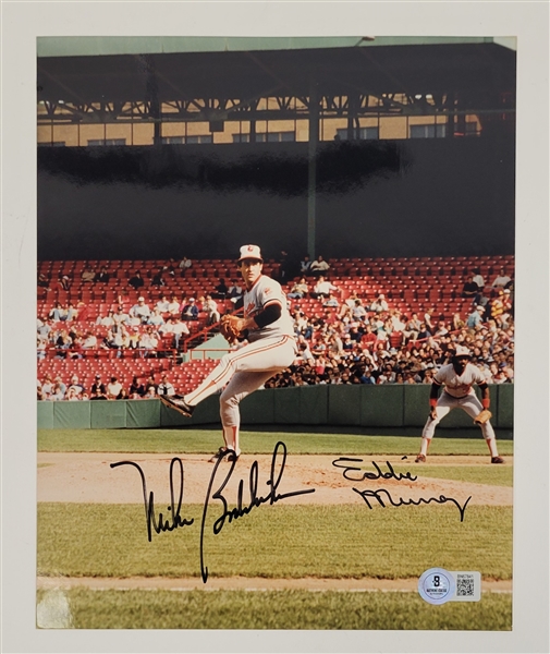 Eddie Murray & Mike Boddicker Vintage Dual Autographed 8x10 Photo Beckett