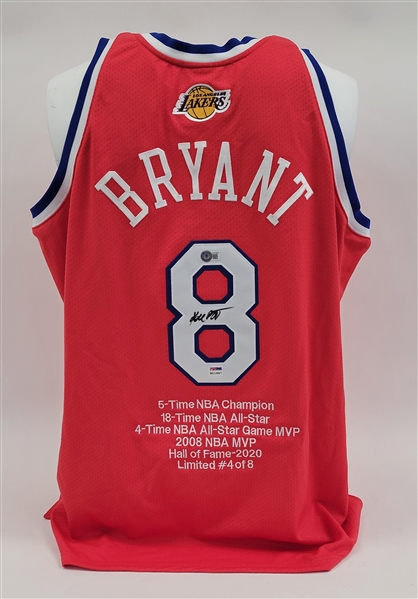 Kobe Bryant Autographed 2003 NBA All-Star Mitchell & Ness Stat Jersey LE #4/8 PSA/DNA & Beckett LOA