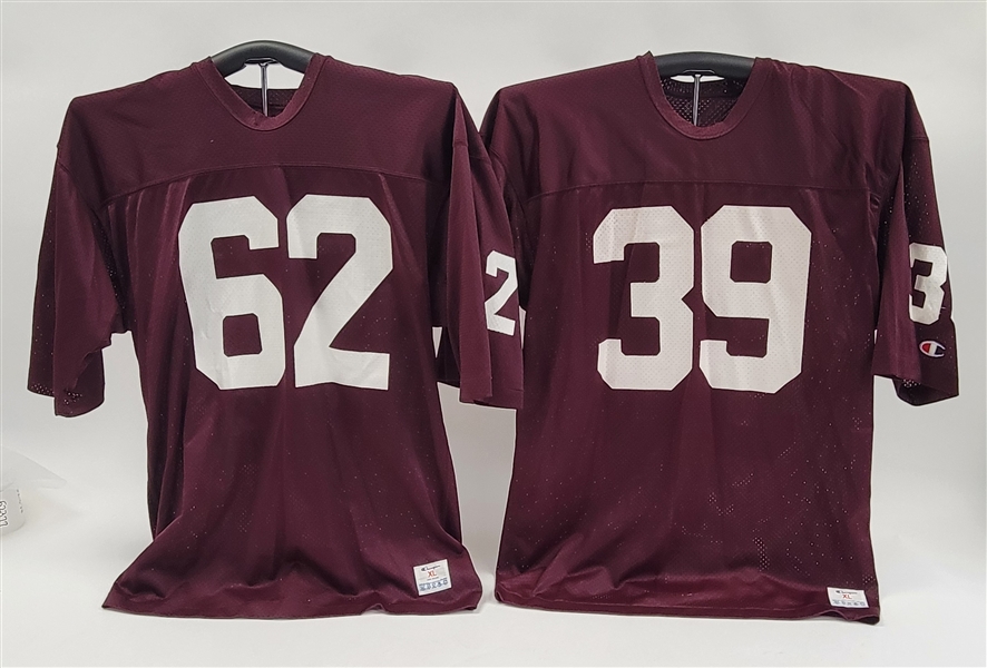 Lot of 2 Augsburg College Game Used Football Jerseys