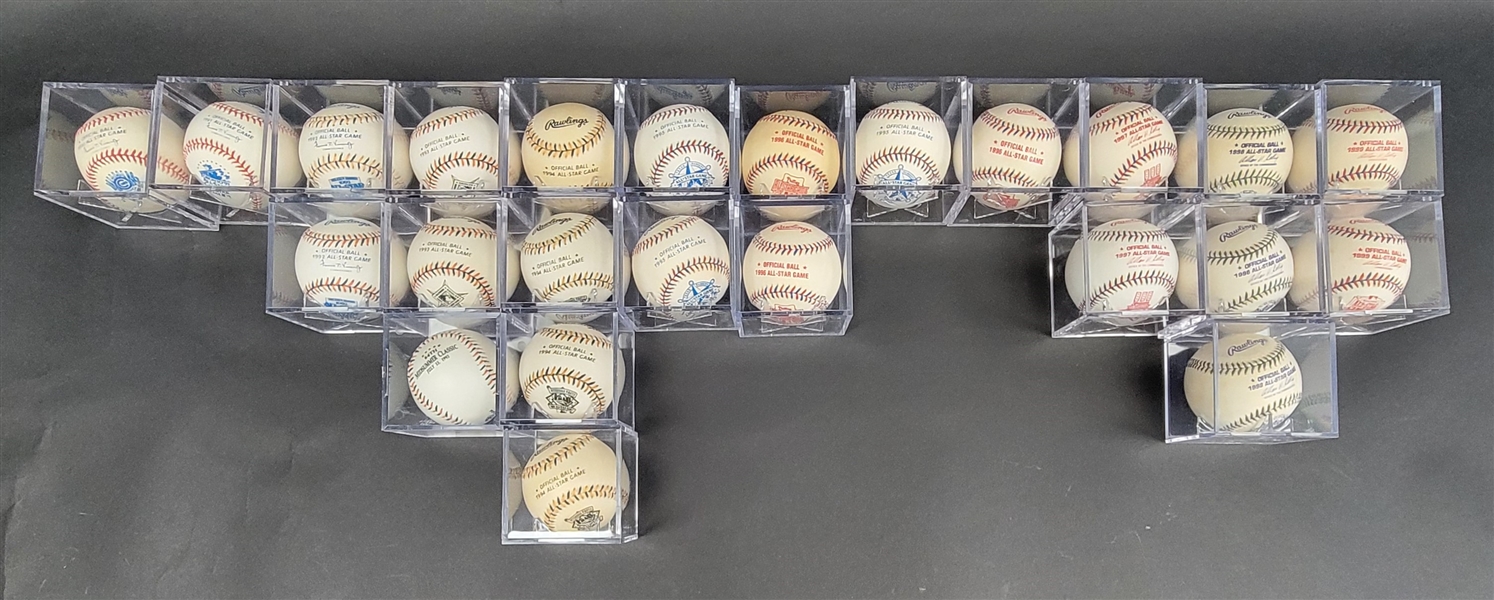 Lot of (24) 1990s All-Star Game Baseballs