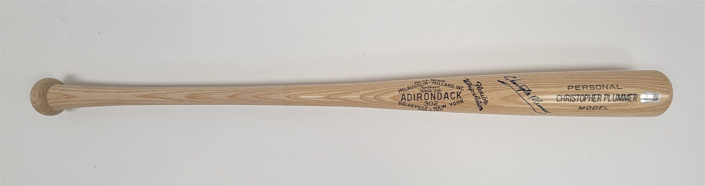 Christopher Plummer Autographed Adirondack Bat Beckett