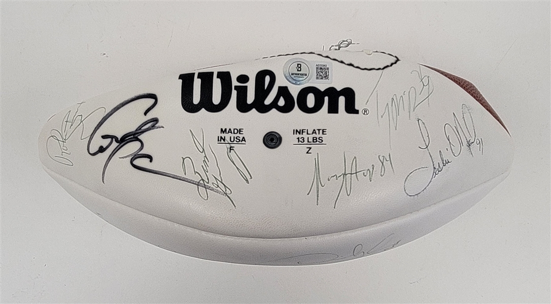 1993 AFC Pro Bowl Team Signed Football w/ 21 Signatures Beckett LOA