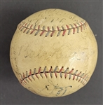 1929 New York Yankees Team Signed Baseball w/ Ruth & Gehrig JSA LOA