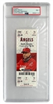 Mike Trout Autographed & Inscribed Encapsulated MLB Debut Game Full Ticket PSA/DNA & MLB