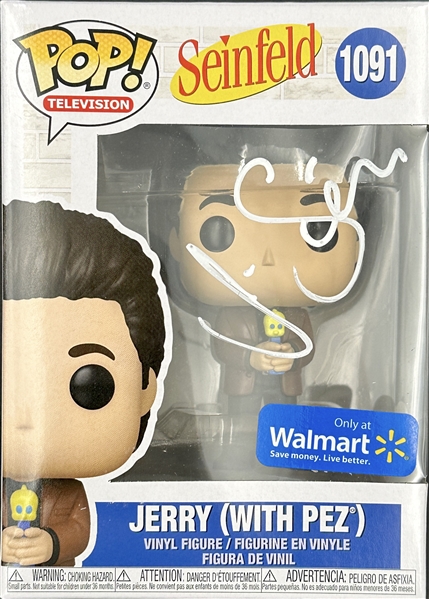 Jerry Seinfeld Autographed Jerry With Pez Funko Pop JSA