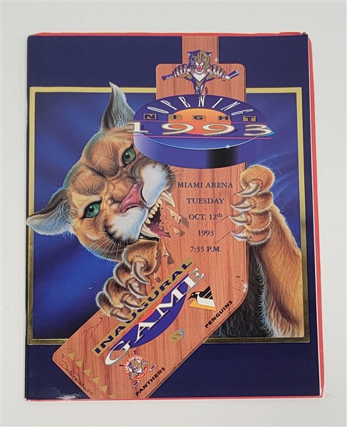 Florida Panthers 1993 Inaugural Game Program