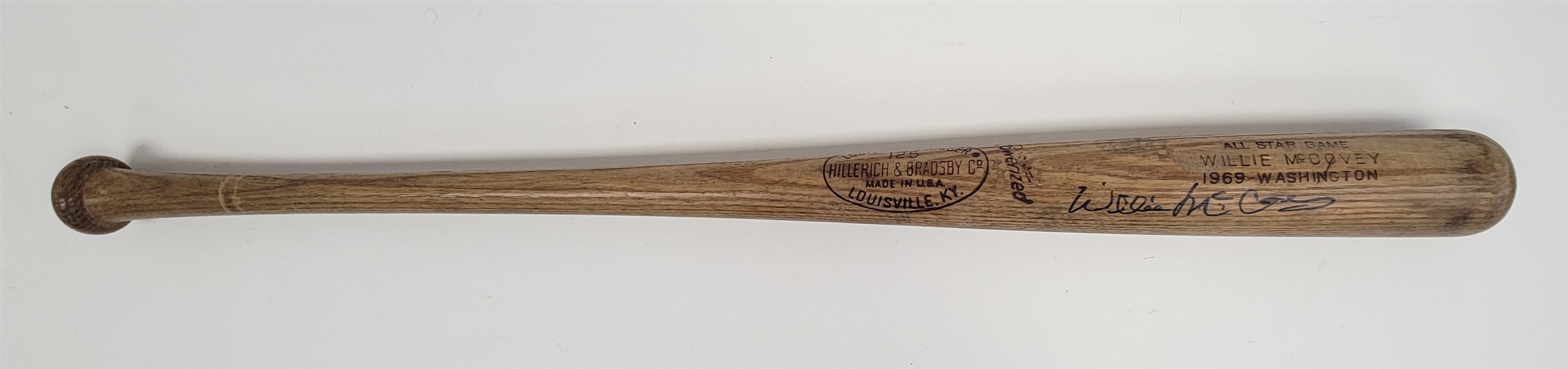 Willie McCovey 1969 All-Star Game Used & Autographed MVP Bat w/ MEARS A10 & JSA LOAs