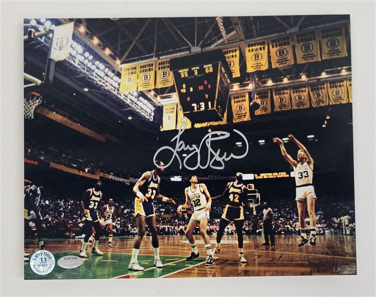 Larry Bird Autographed 8x10 Mounted Photo