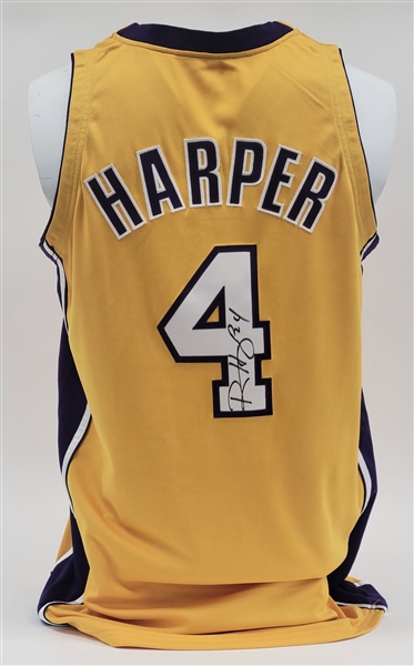 Ron Harper 1999-00 Los Angeles Lakers Game Used & Autographed Jersey w/ Dave Miedema LOA