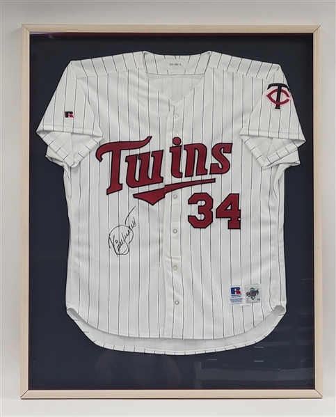 Kirby Puckett Autographed 1996 Minnesota Twins Game Issued Framed Jersey w/ Beckett LOA