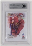 Kirill Kaprizov Autographed 2019 BY Cards IIHF World Championship #RUS201920 Card BGS