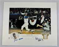 Hank Aaron & Al Downing Dual Autographed Limited Edition 715th HR 16x20 Litho w/ Beckett LOA