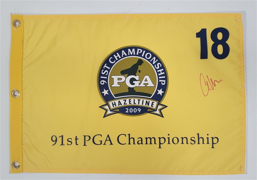 KJ Choi Autographed 2009 PGA Championship Golf Flag