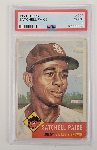 Satchell Paige 1953 Topps #220 Card PSA 2