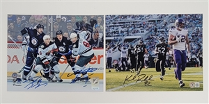 Lot of 2 Kyle Rudolph & Mikko Koivu/Jared Spurgeon Autographed 8x10 Photos Beckett