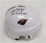 Matt Boldy Autographed & Inscribed Minnesota Wild Mini Helmet LE #12/19