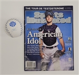 Joe Mauer Autographed 2012 All-Star Game Baseball + Sports Illustrated Magazine Steiner