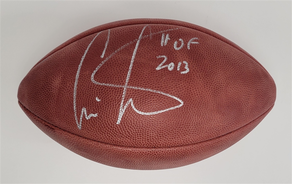 Cris Carter Autographed & HOF Inscribed "The Duke" Football Steiner