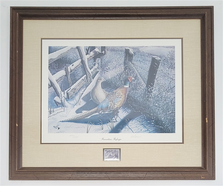 "Fenceline Refuge" Framed 1983 Al Dornisch Lithograph LE #504/2400