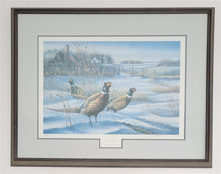 "Out Back" Framed 1987 James A. Meger Lithograph LE #858/2000