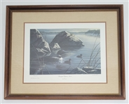 "Tranquil Waters Loon" Framed 1990 Robert Hautman Lithograph LE #858/2000